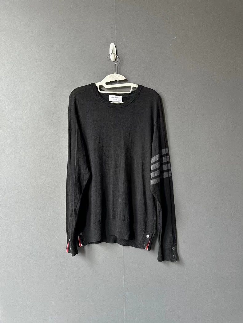 Thom BrowneBlack wool knitwear 2503-Nextarrow