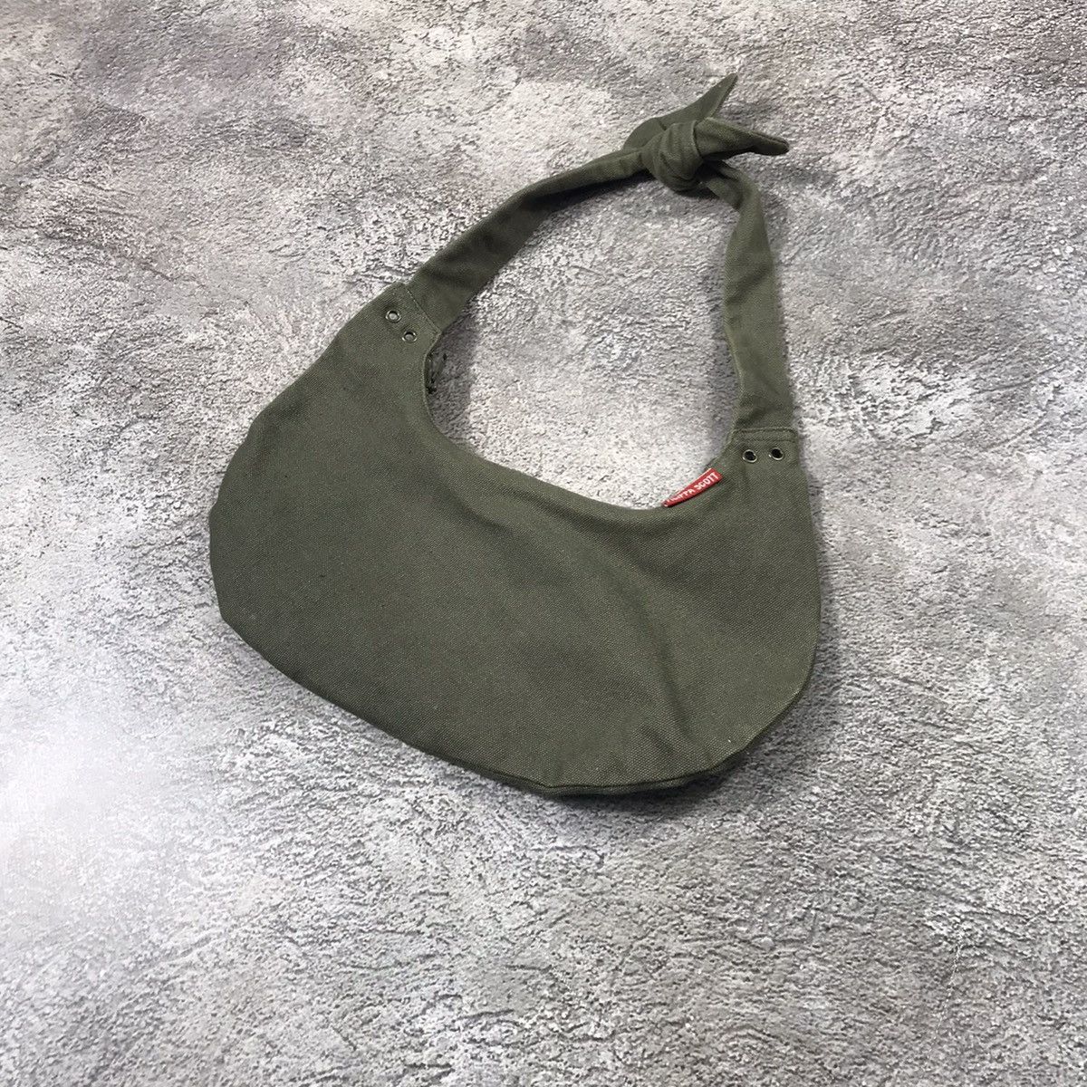 Vintage Vintage Y2K Olive Hobo Shoulder Bag Streetwear Baggy Boxy OS Size ONE SIZE - 2 Thumbnail