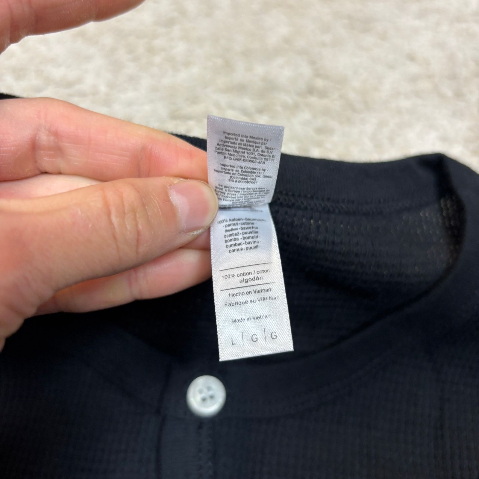 American Apparel American Apparel Dexter Morgan Kill Shirt L Thermal Henley Size US L / EU 52-54 / 3 - 5 Thumbnail