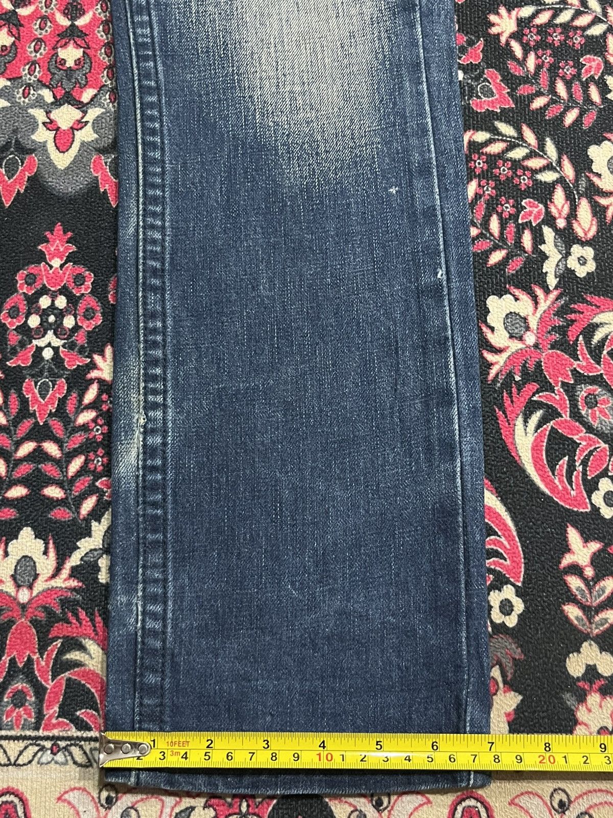 Japanese Brand Vintage Blue Label United Arrows Whisker Blue Faded Jeans Size US 30 / EU 46 - 13 Thumbnail