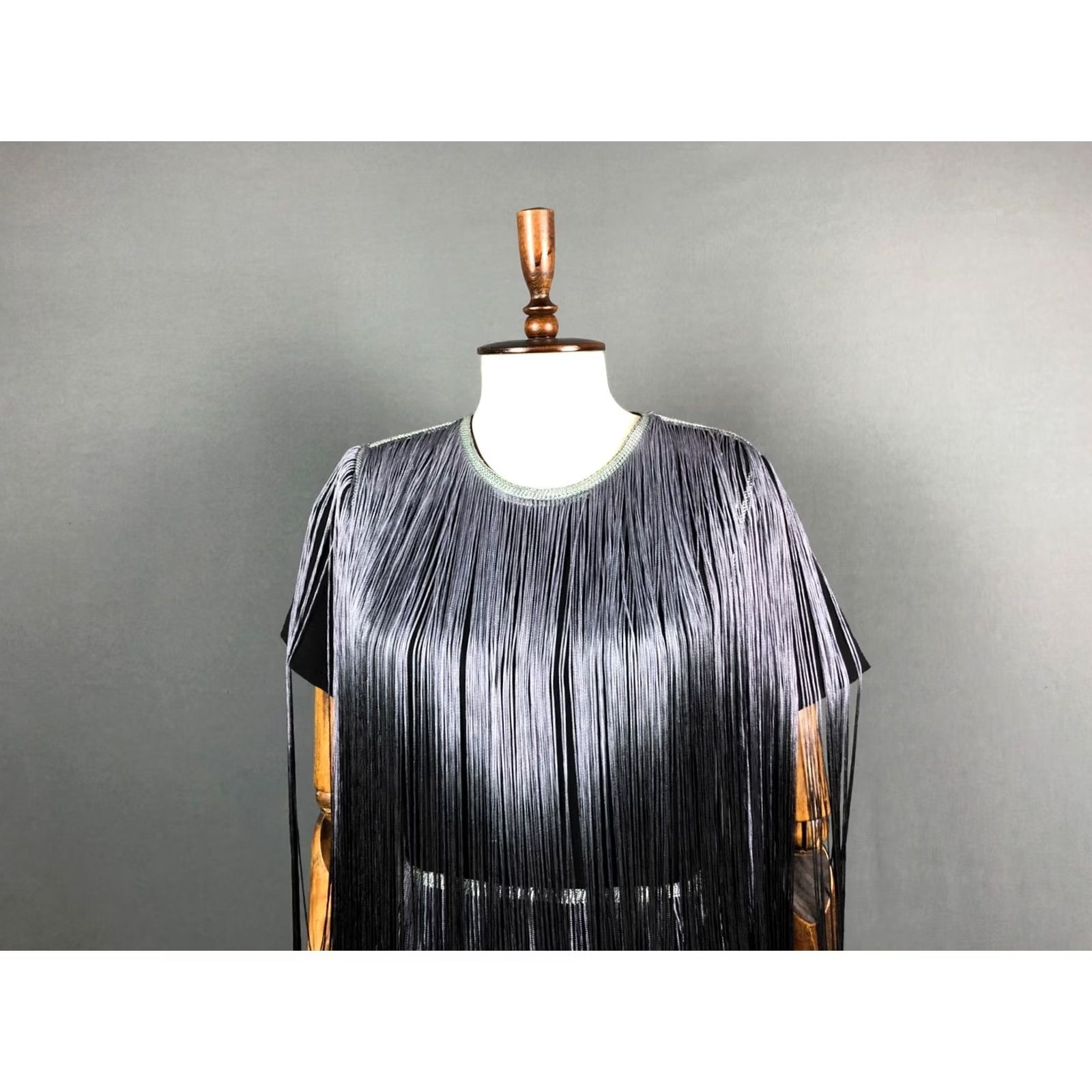 Stine Goya Stine Goya Dress Womens XS Black Ombre Fringe Polyester Women Size Size XS / US 0-2 / IT 36-38 - 4 Thumbnail