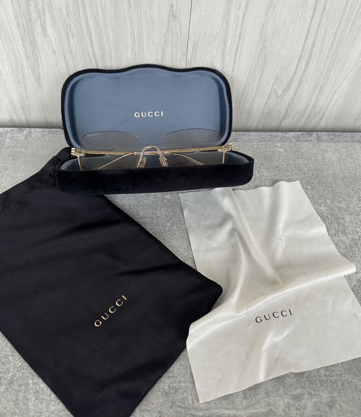 Gucci Gucci GG1279S 004 Gold Rimless Square Sunglasses Japan Size ONE SIZE - 2 Thumbnail
