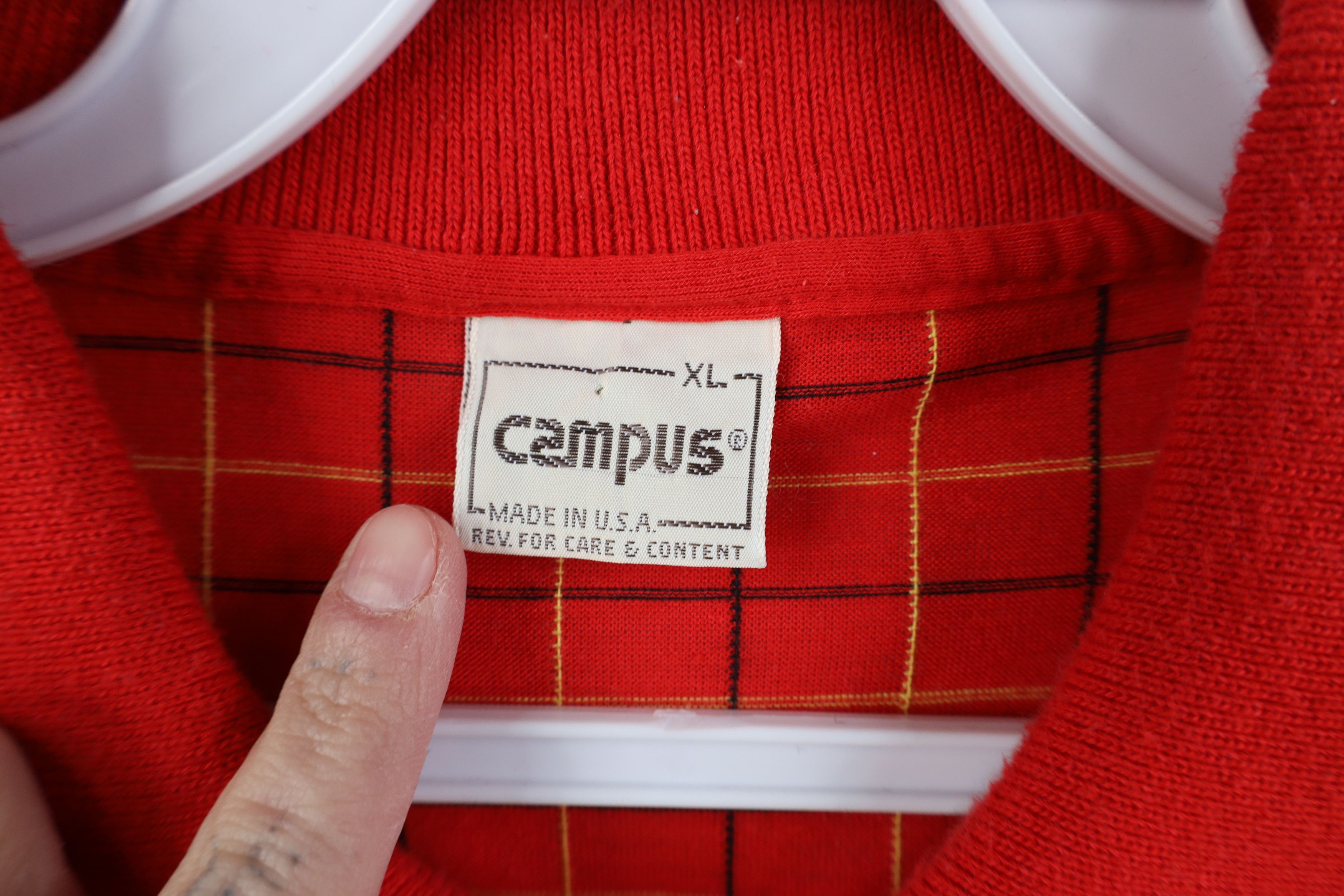 Vintage Vintage 70s Streetwear Collared Golf Polo Shirt Plaid USA Size US XL / EU 56 / 4 - 6 Thumbnail