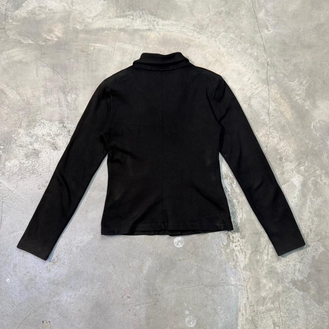 agnes b. Vintage Agnès B. Minimalist Black Tailored Blazer Jacket Size XS / US 0-2 / IT 36-38 - 2 Thumbnail