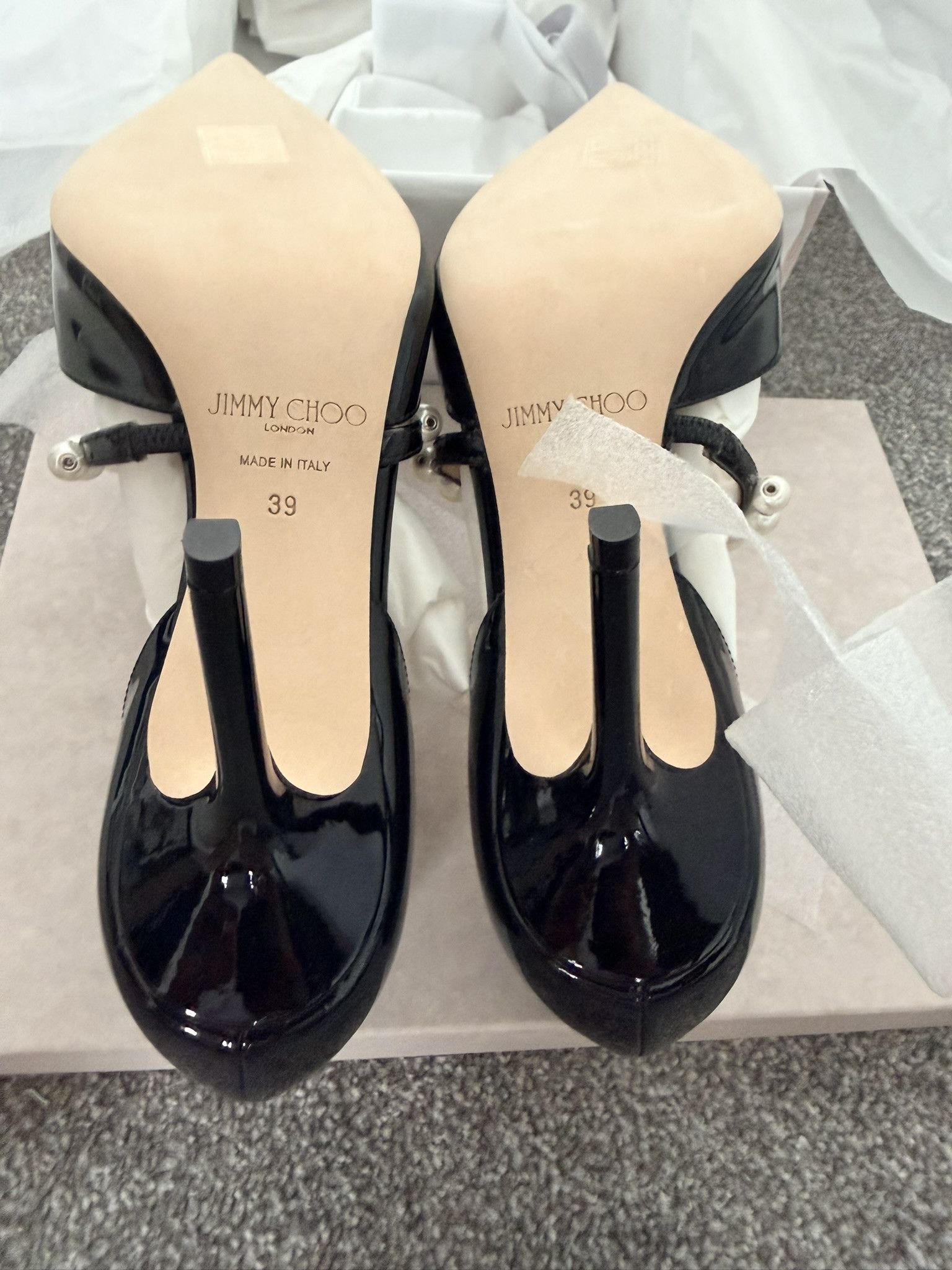 Jimmy Choo Jimmy Choo Aurelie 85 l 39 Black/ White Size US 9 / IT 39 - 4 Thumbnail