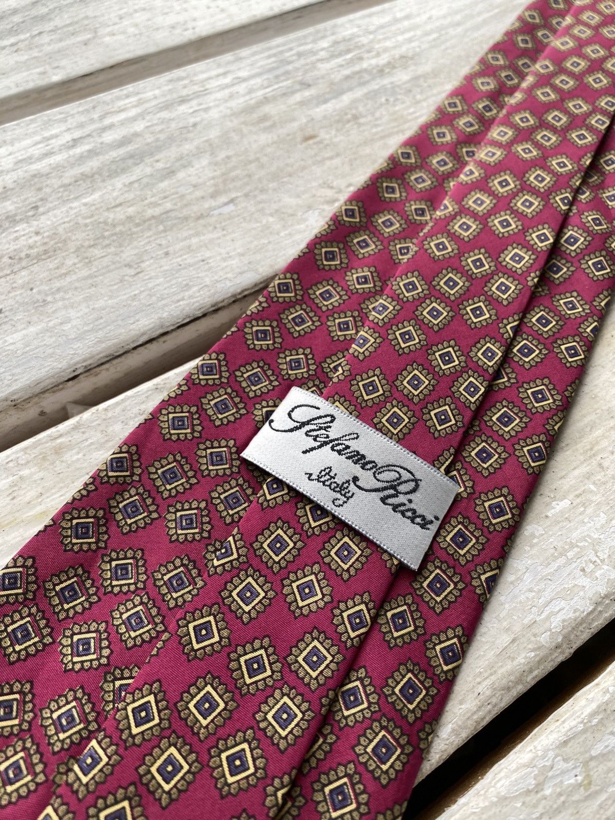 Designer × Stefano Ricci Stefano Ricci Men’s Tie Pure Silk Geometric Size ONE SIZE - 4 Thumbnail