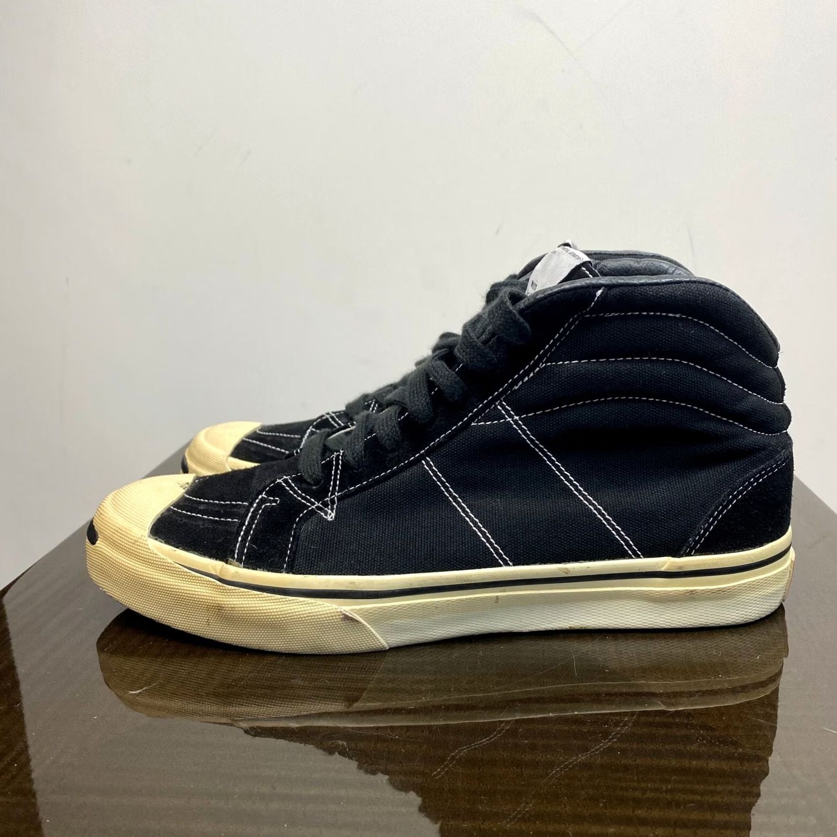 Visvim VINTAGE Visvim Shoes Mens Black Rare Cubism High Top Skate Sneakers Men Size US M / EU 48-50 / 2 - 5 Thumbnail