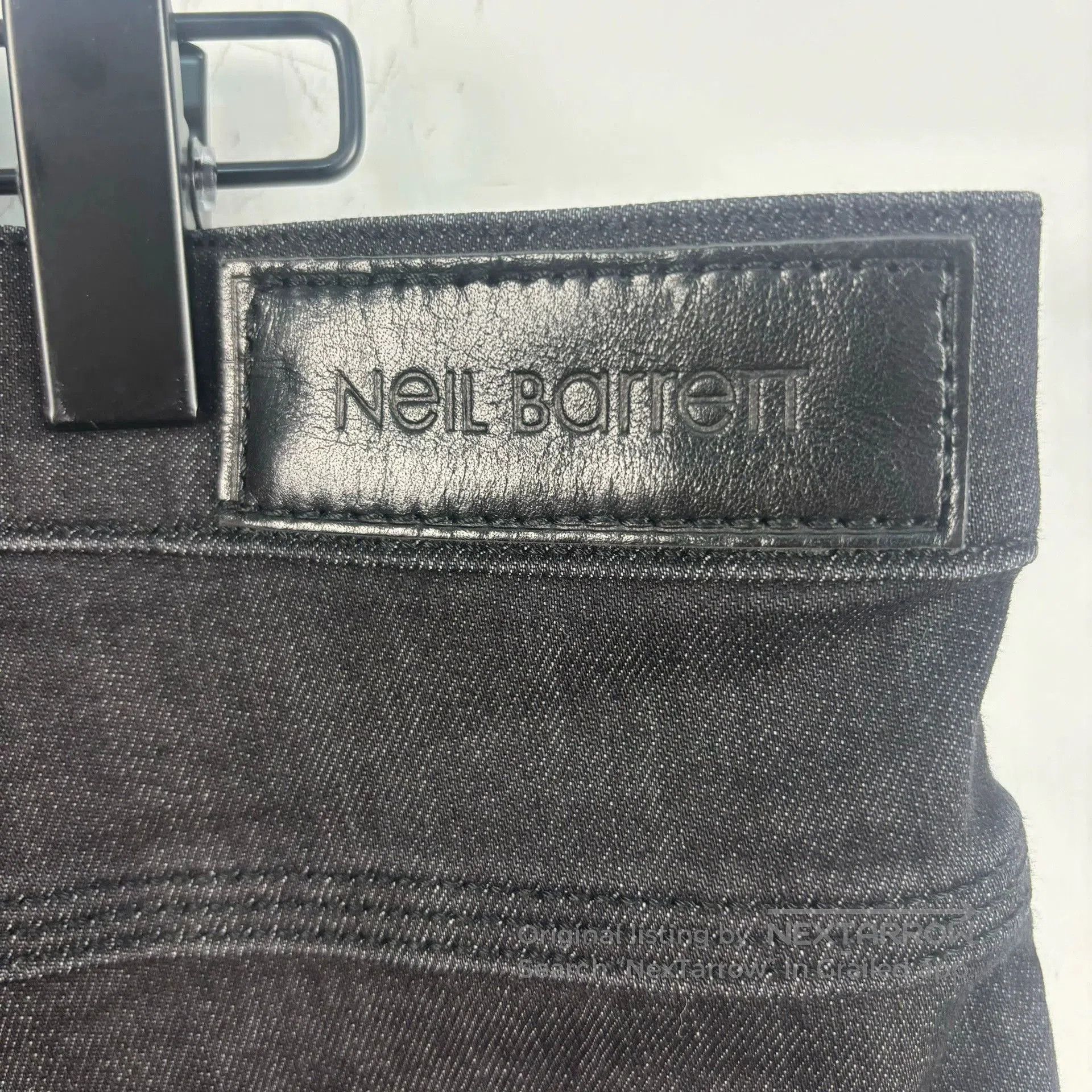 Neil Barrett black denim motorcycle panel jeans size 33. Size US 33 - 5 Thumbnail