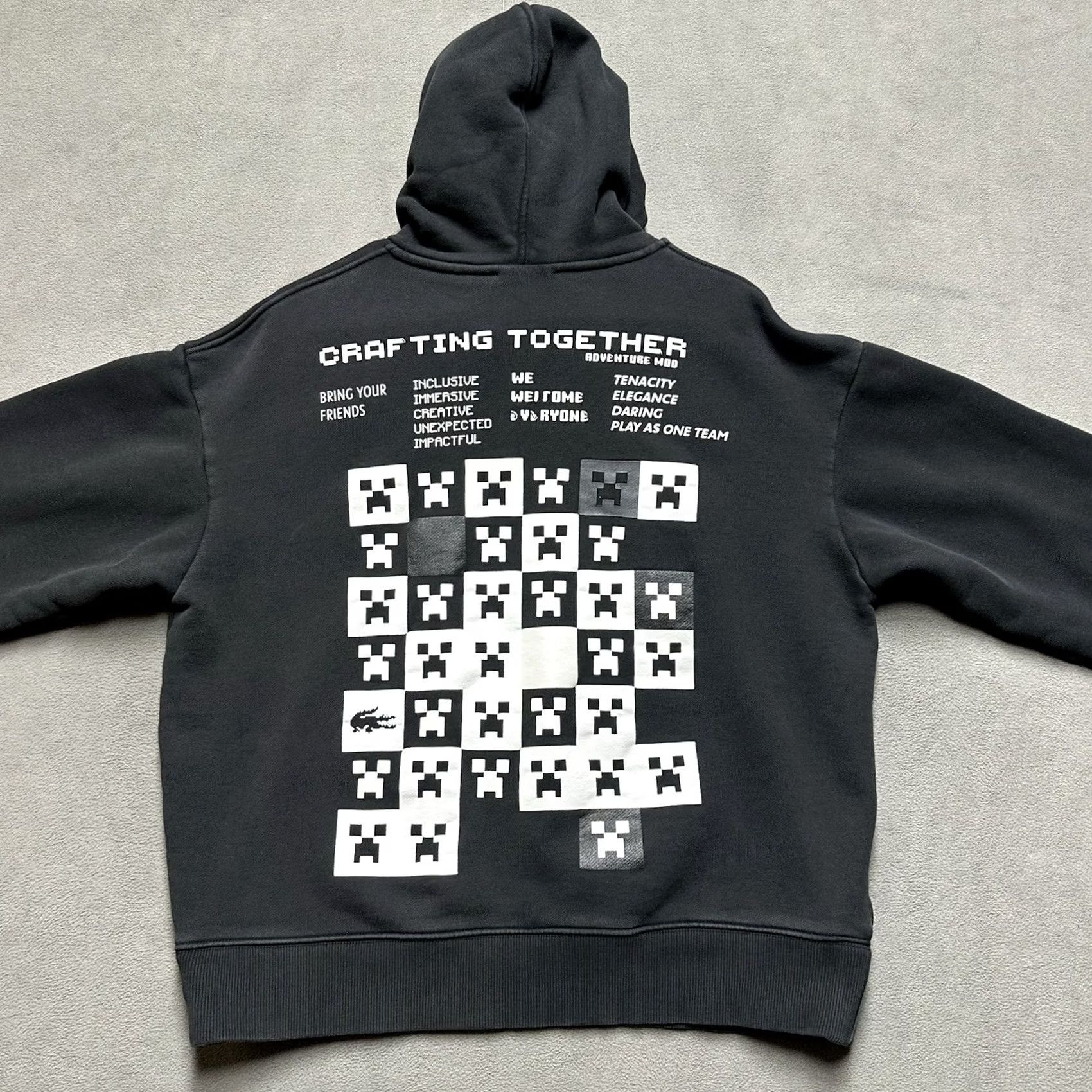 Lacoste Lacoste LIVE x Minecraft Sweatshirt Mens XL Black Loose Fit Terry Hoodie GUC Size US XL / EU 56 / 4 - 2 Thumbnail