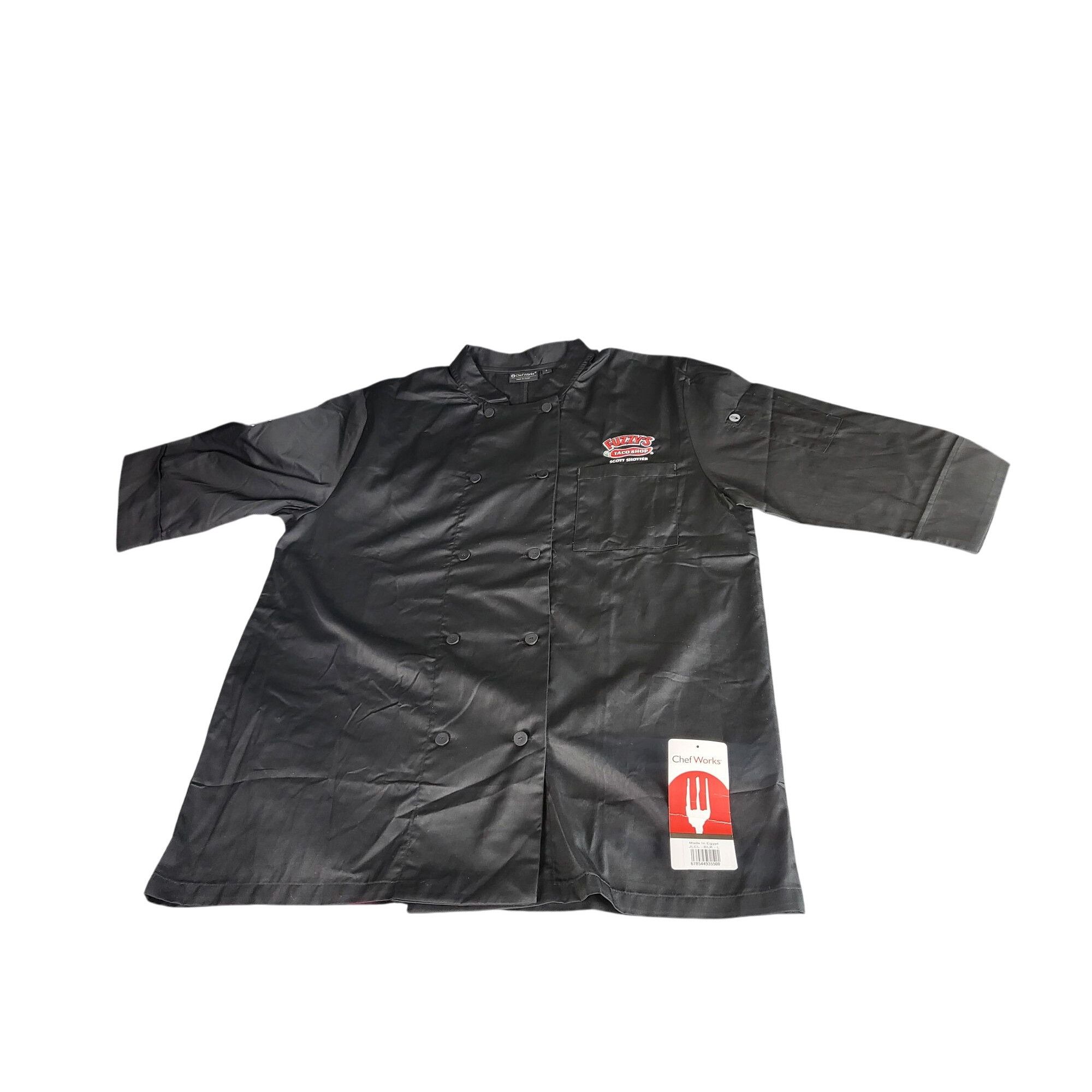 Other Fuzzy Taco Shop Work Shirt Men Sz L Button Up Chef Works Bla Size US L / EU 52-54 / 3 - 1 Thumbnail