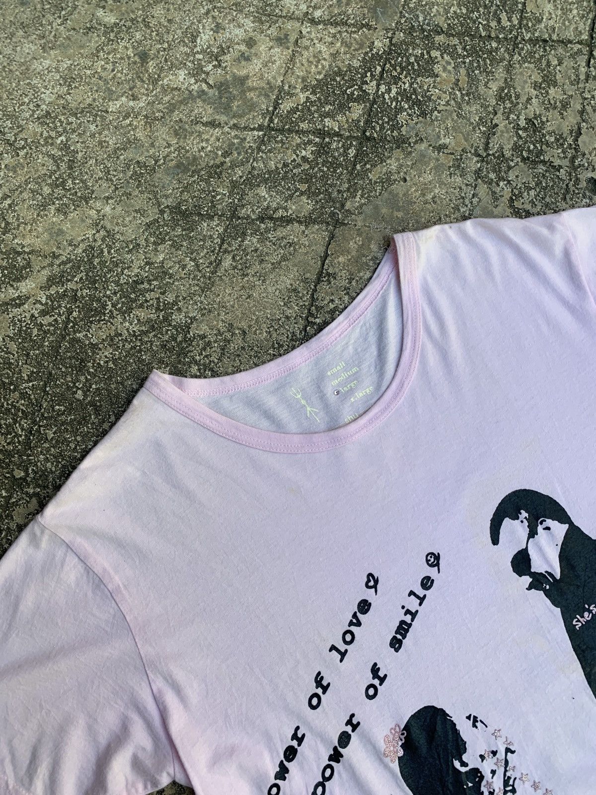 If Six Was Nine × Japanese Brand × Le Grande Bleu (L.G.B.) Shu USA Soft Pink Big Couple Graphic Top Size L / US 10 / IT 46 - 7 Thumbnail