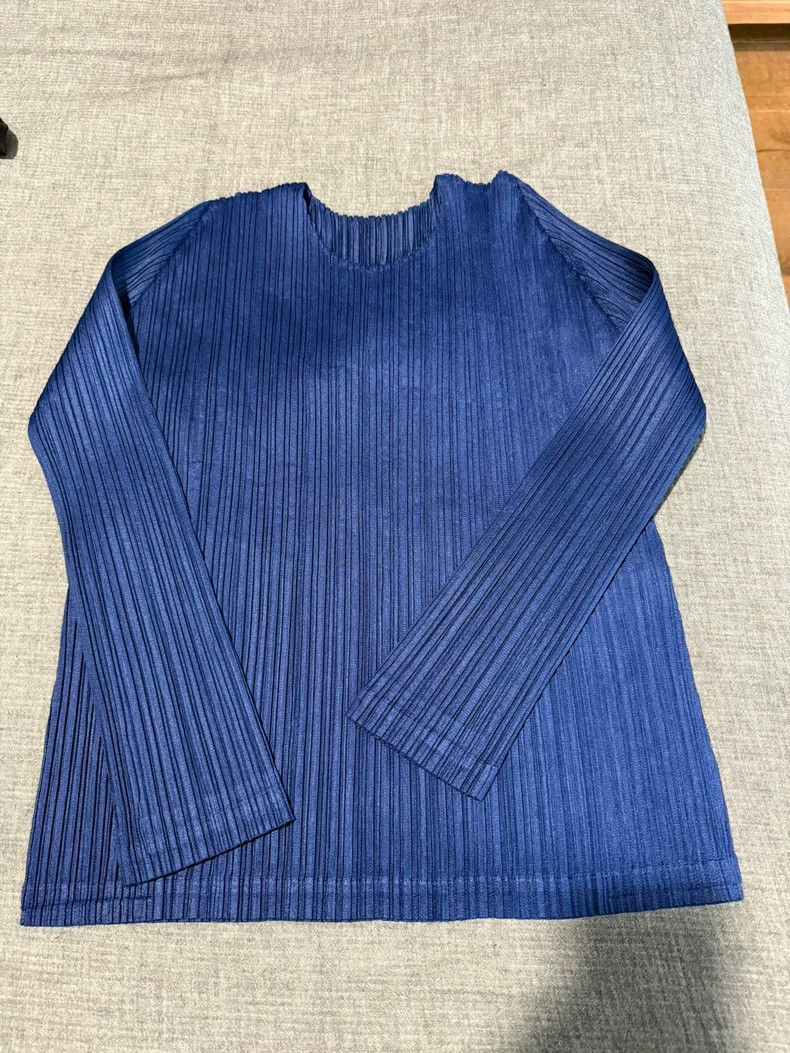 Issey Miyake issey miyake size:3 Round neck and long blue sleeves 2506- Size XXS / US 00 / IT 34 - 1 Thumbnail