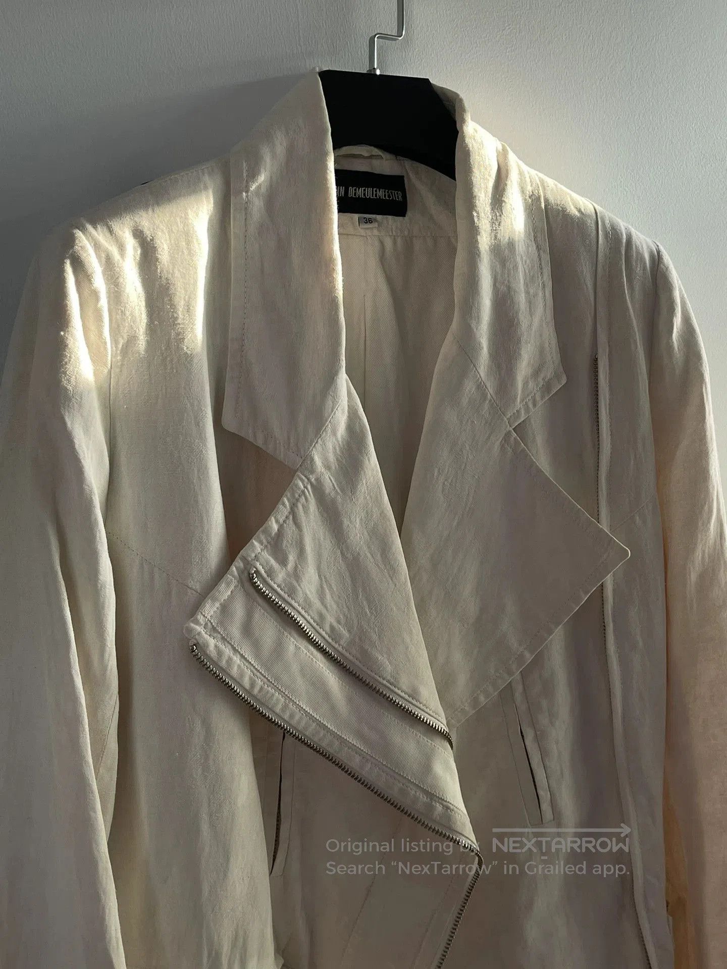 Ann Demeulemeester Ann Demeulemeester 10ss Embroidered Biker Jacket. Size XS / US 0-2 / IT 36-38 - 5 Thumbnail