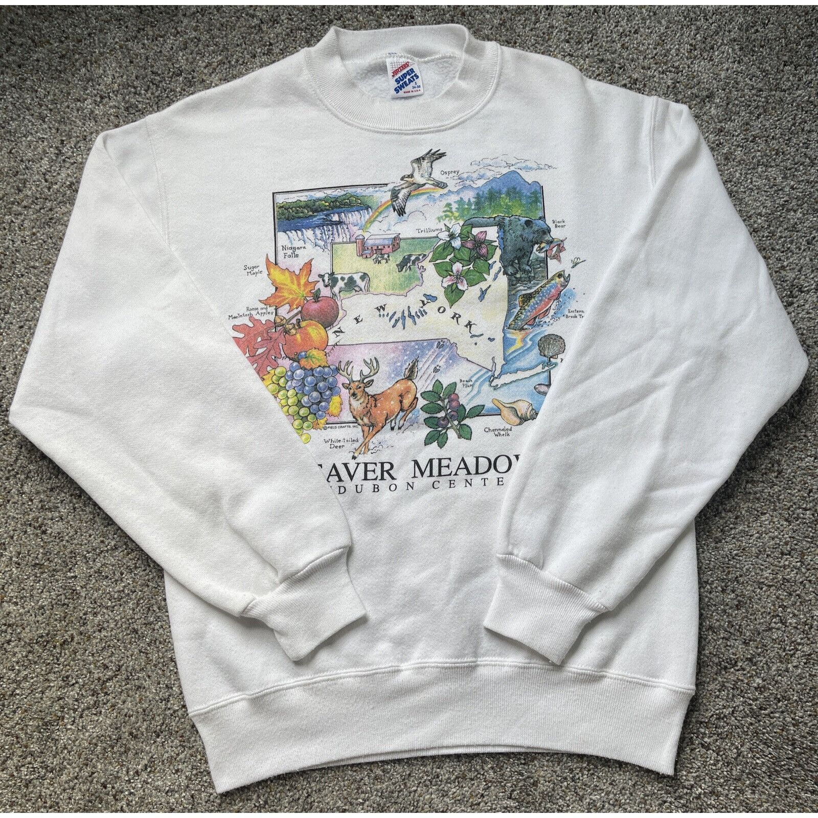 Jerzees Vintage 80s Small Beaver Meadow New York State Park Crewneck Size US S / EU 44-46 / 1 - 9 Thumbnail