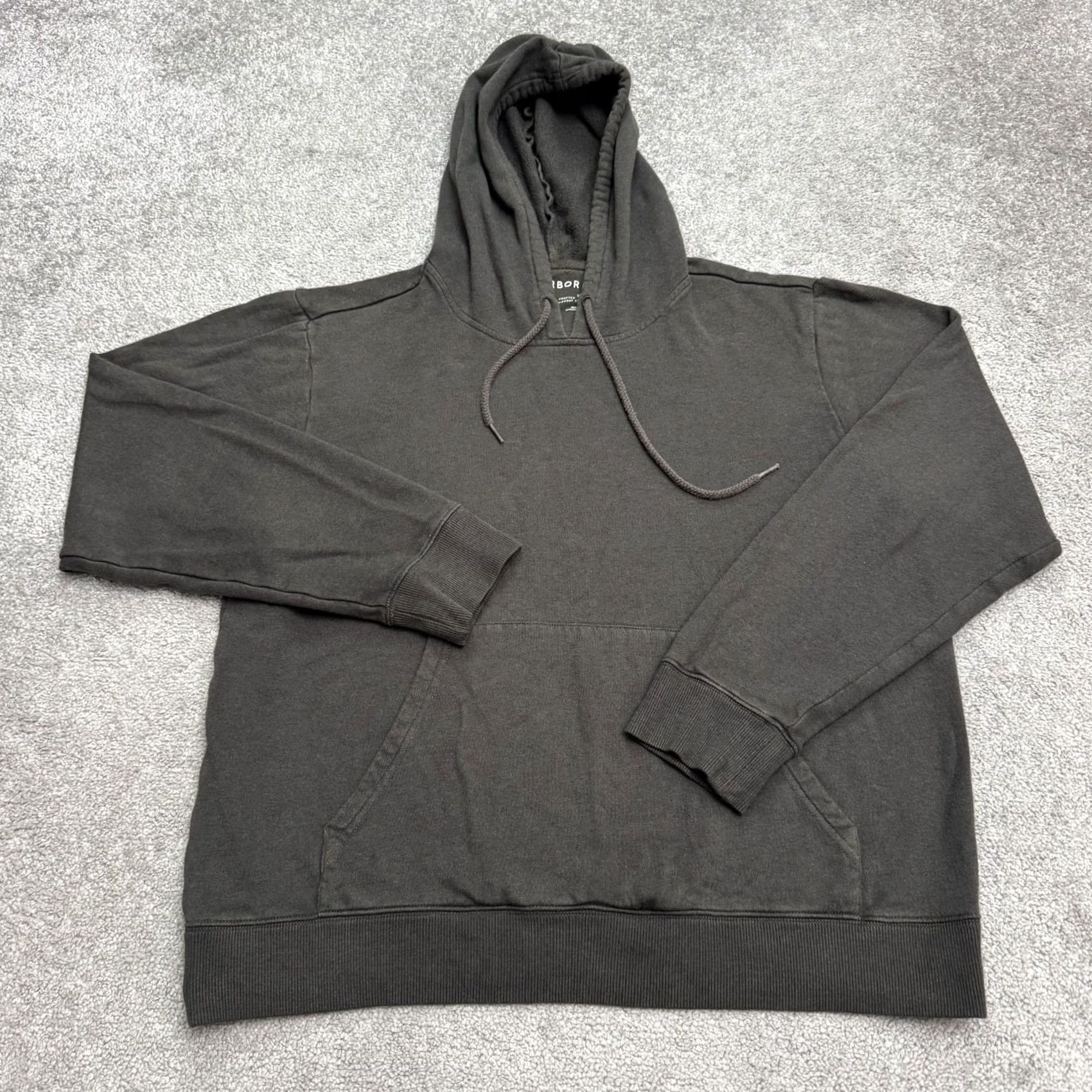 Vintage Arbor Hoodie Mens Medium Charcoal Gray Pullover Sweatshirt Cotton Rayon All Seasons Logo Regular Size US M / EU 48-50 / 2 - 2 Thumbnail