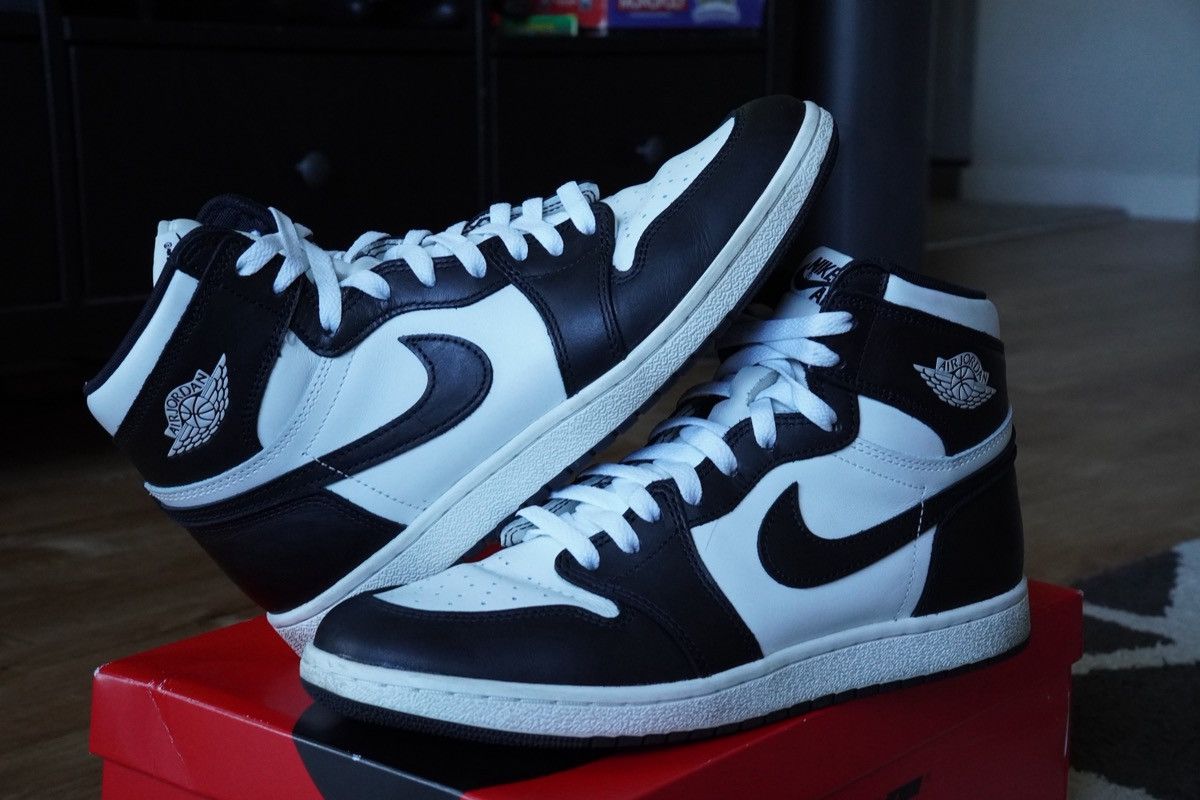 Jordan Brand Jordan 1 Retro 85 Black and White Size US 10 / EU 43 - 2 Thumbnail