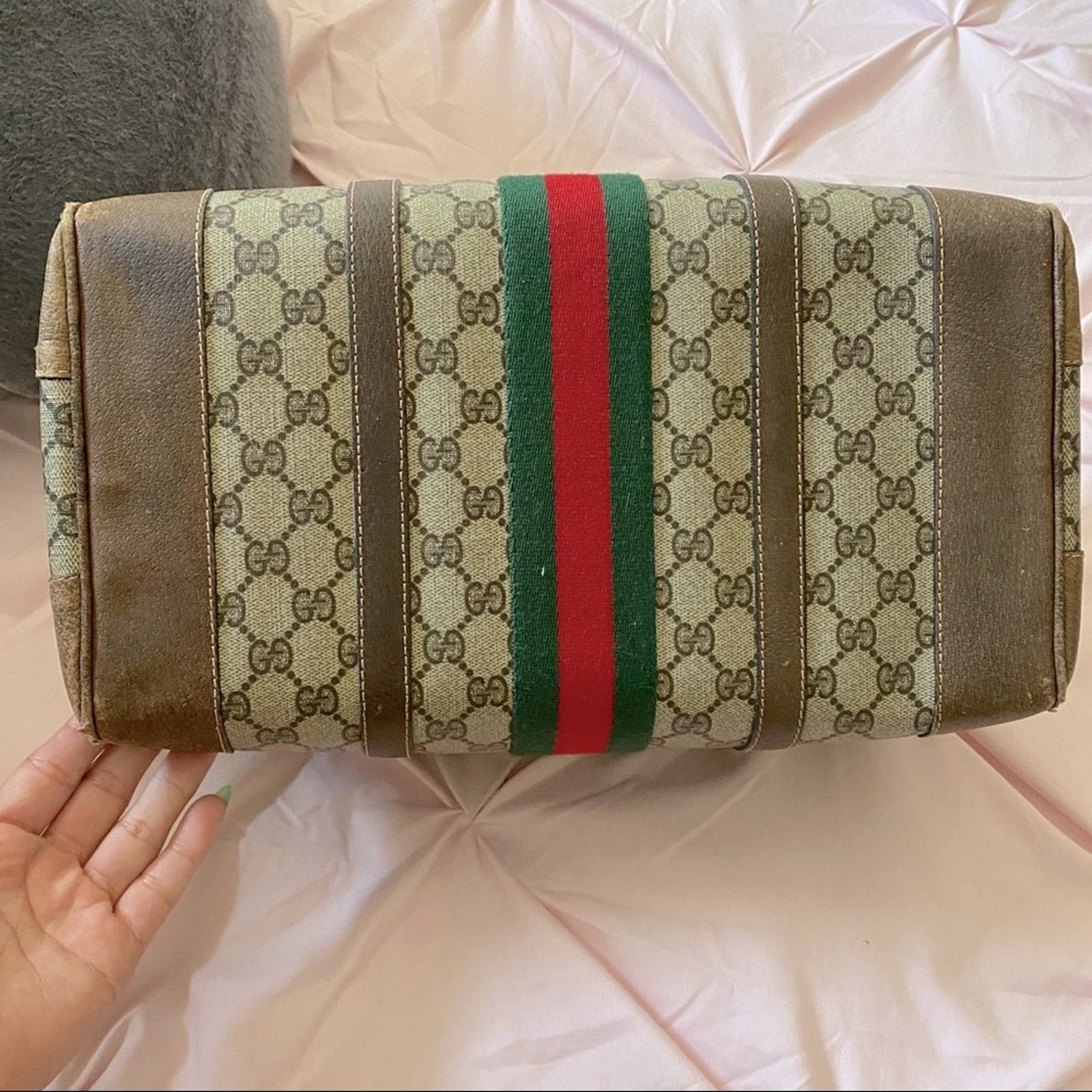 Gucci Gucci Carry All Boston Vintage Handbag GG Size ONE SIZE - 3 Thumbnail