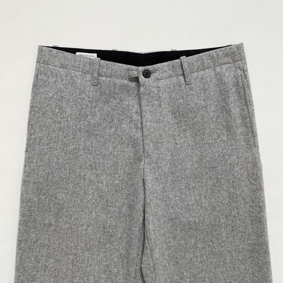 Dries Van Noten Light Grey Wool Flared Leg Pants Size US 32 / EU 48 - 3 Thumbnail