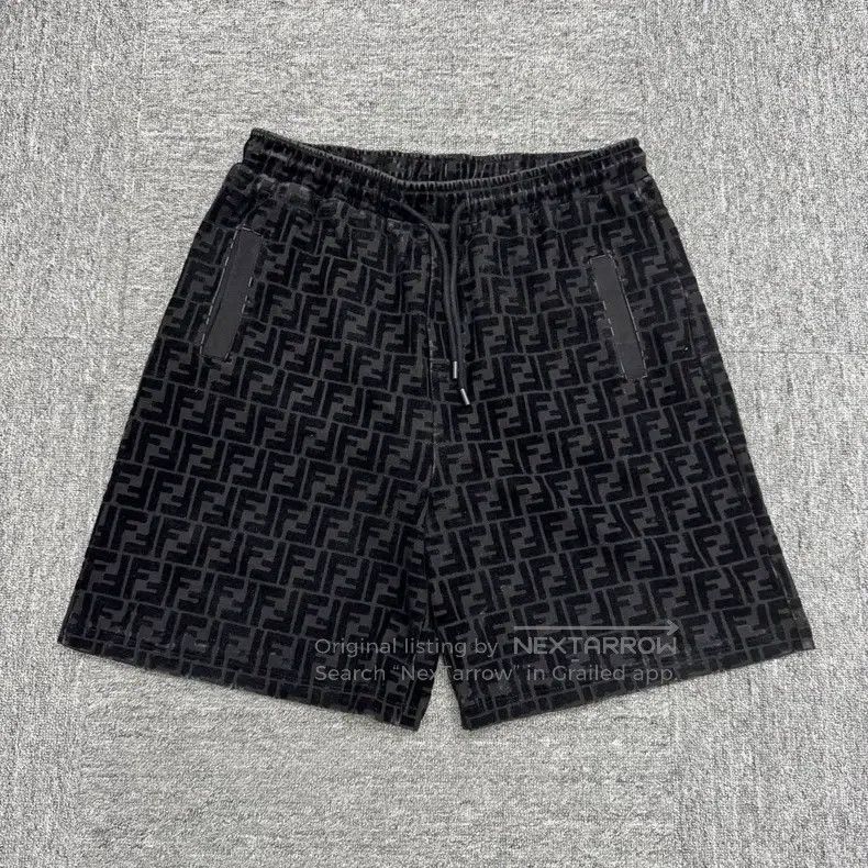 Fendi Fendi Double F Monogram Flocked Short Pants Size US 36 / EU 52 - 1 Thumbnail