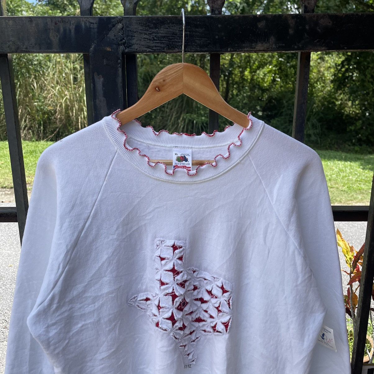 Fruit Of The Loom × Vintage 🔥Vintage 90s Texas Affection Flower Sweatshirts Size US M / EU 48-50 / 2 - 3 Thumbnail