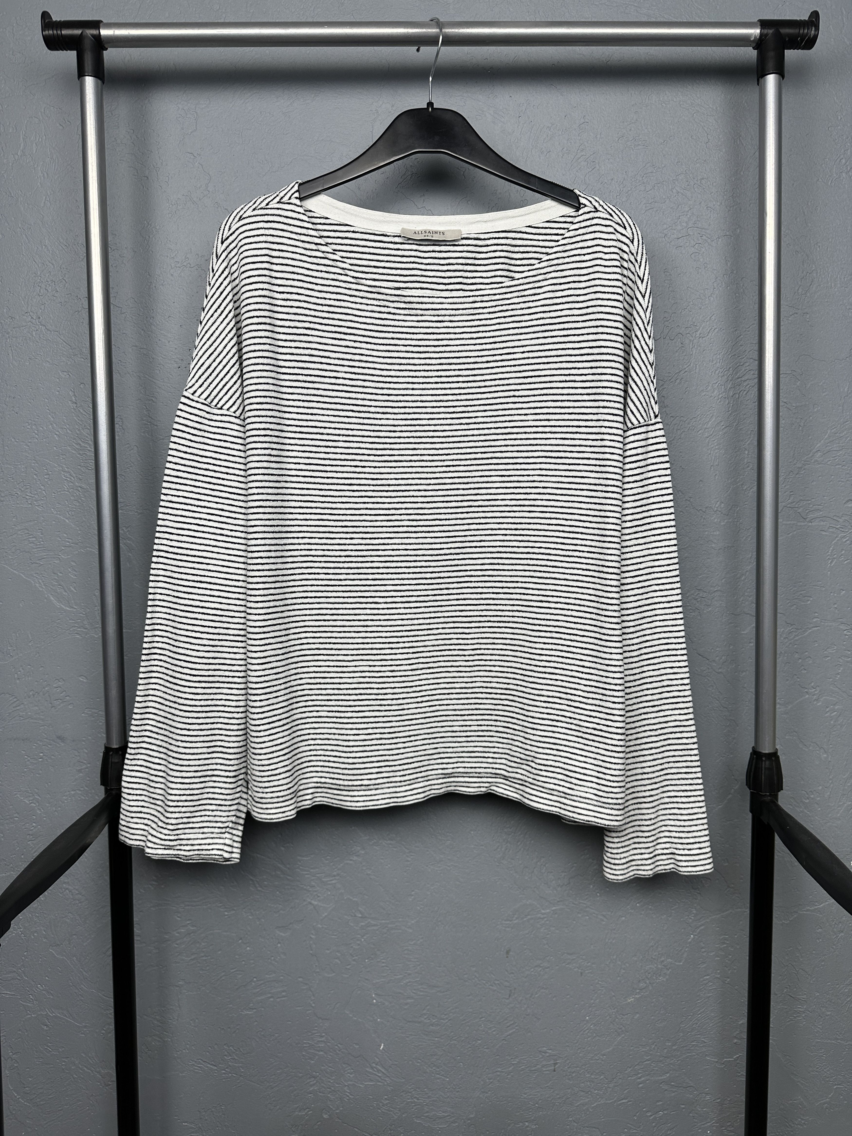 Allsaints Allsaints Womens Adelise Long Sleeve Striped T-Shirt Size S / US 4 / IT 40 - 1 Thumbnail