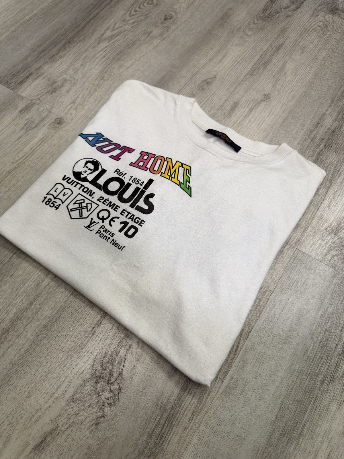 Louis Vuitton Louis Vuitton White Not Home Print Cotton Plain Rainbow Size US XS / EU 42 / 0 - 1 Thumbnail