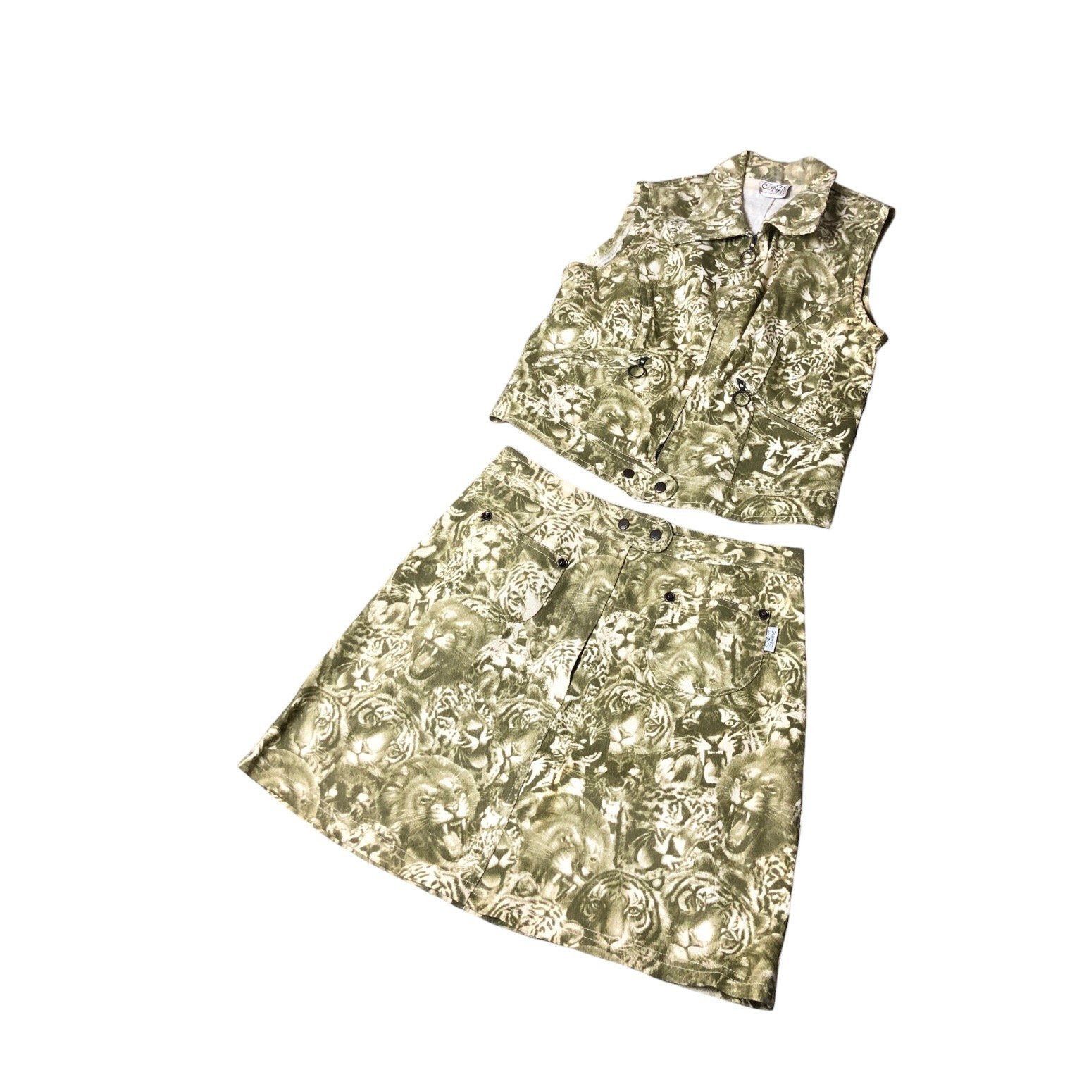 Cop Copine The Cop Copine Tiger Print Denim Set Size ONE SIZE - 2 Thumbnail