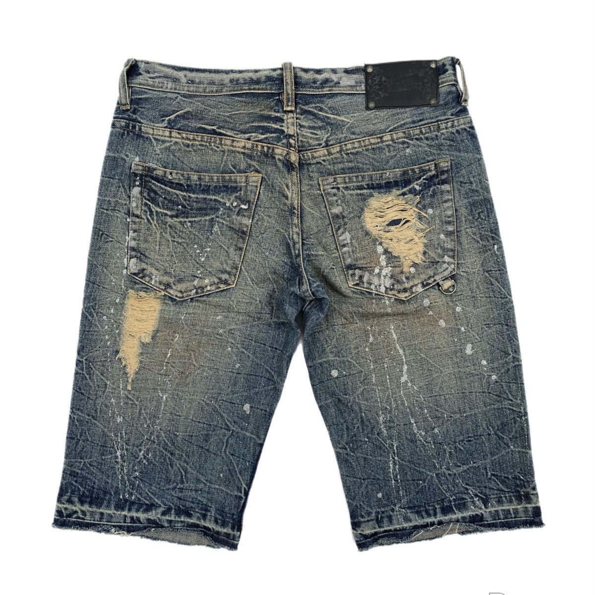 14th Addiction × If Six Was Nine × KMRii Midas Distressed Denim Shorts Size US 30 / EU 46 - 5 Thumbnail