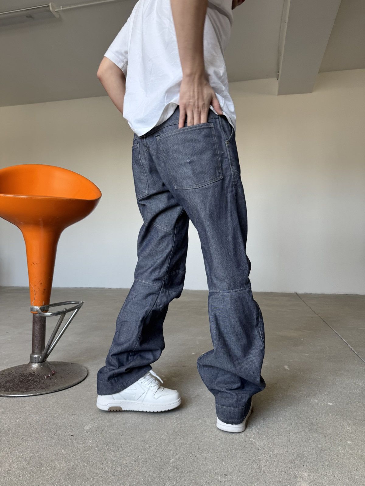 G-Star Vintage G-Star Raw Long Stacked Double Knee Jeans Size US 31 - 1 Thumbnail