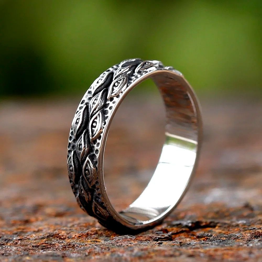 Jewelry Carved Eyes Ring Size ONE SIZE - 4 Thumbnail