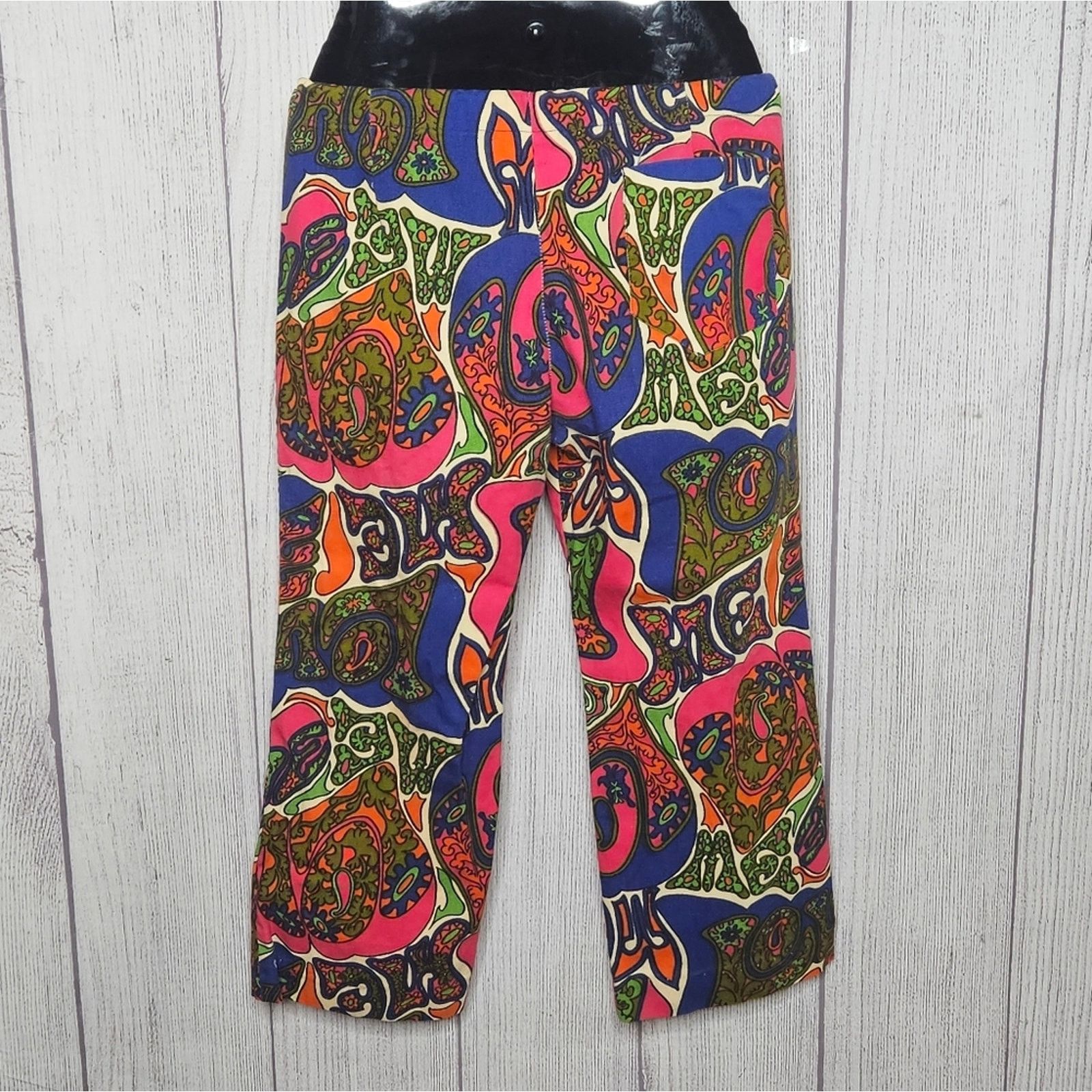 Jantzen × Vintage Amazing Psychedelic VTG 1960s Jantzen LOVE ME Cropped Pants Size 31" - 7 Thumbnail