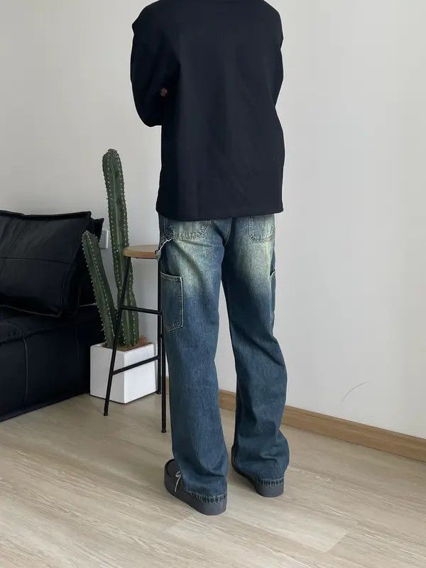 VIBE double knee faded carpenter hiphop jeans Size US 30 / EU 46 - 3 Thumbnail