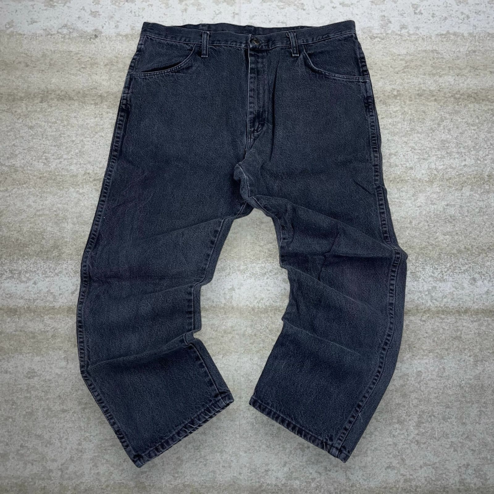 Rustler Vintage Y2K Rustler Work Jeans 38x29 Relaxed Fit Smoke Black Size US 38 / EU 54 - 2 Thumbnail