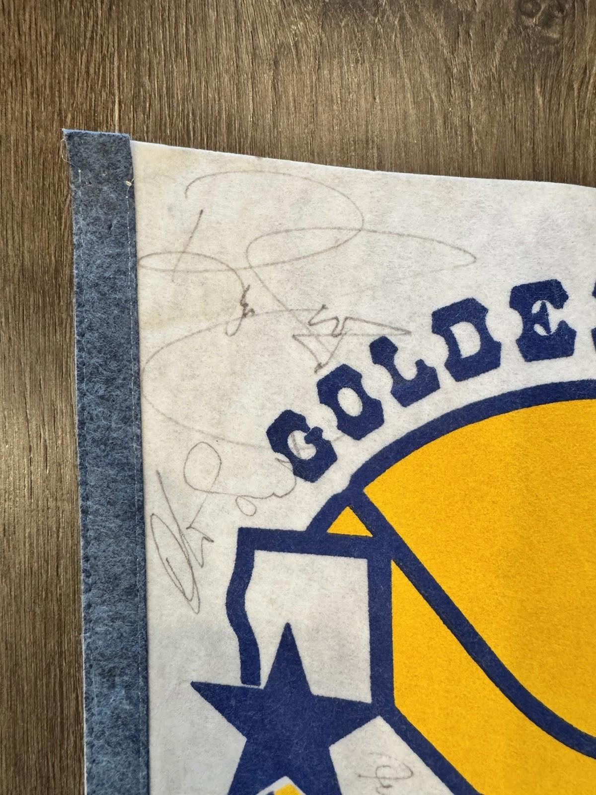 Designer 1988-89 Golden State Warriors Signed Pennant 7 Autos Size ONE SIZE - 8 Thumbnail