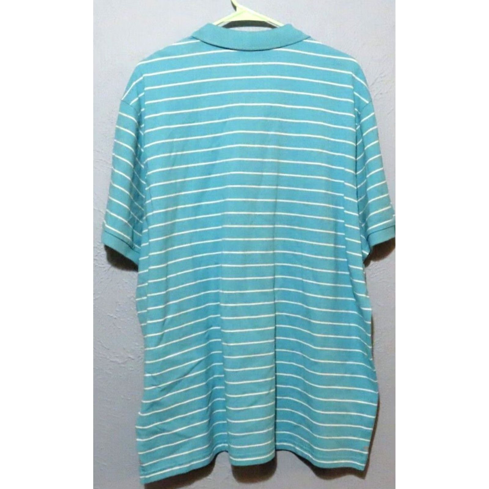 Dockers DOCKERS Polo Shirt Short Sleeve Striped Aquarelle Blue 2XL Men's NWT Regular Cotton Shirt Size US XXL / EU 58 / 5 - 6 Thumbnail