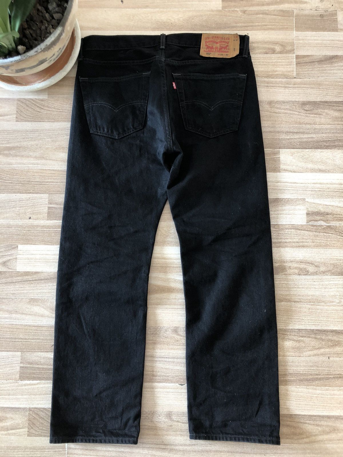 Levi's Levi’s 501 Jeans W33 x L30 Straight Black Denim Size US 33 - 1 Thumbnail
