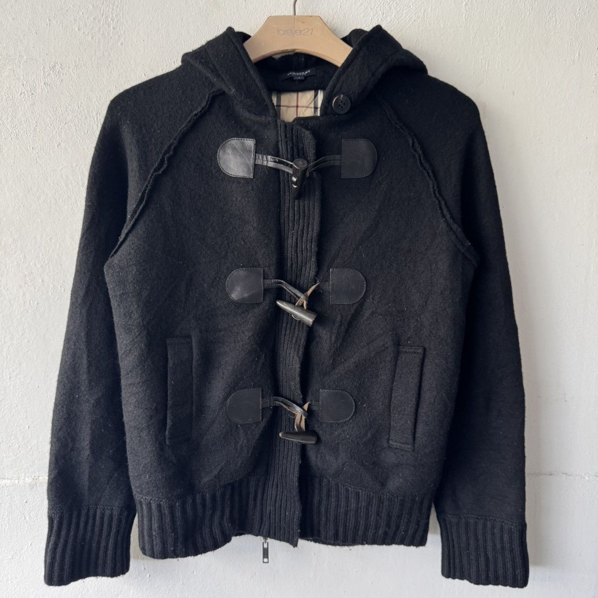 Burberry Burberry Knit Wool Hooded Duffle Coat Size US S / EU 44-46 / 1 - 3 Thumbnail