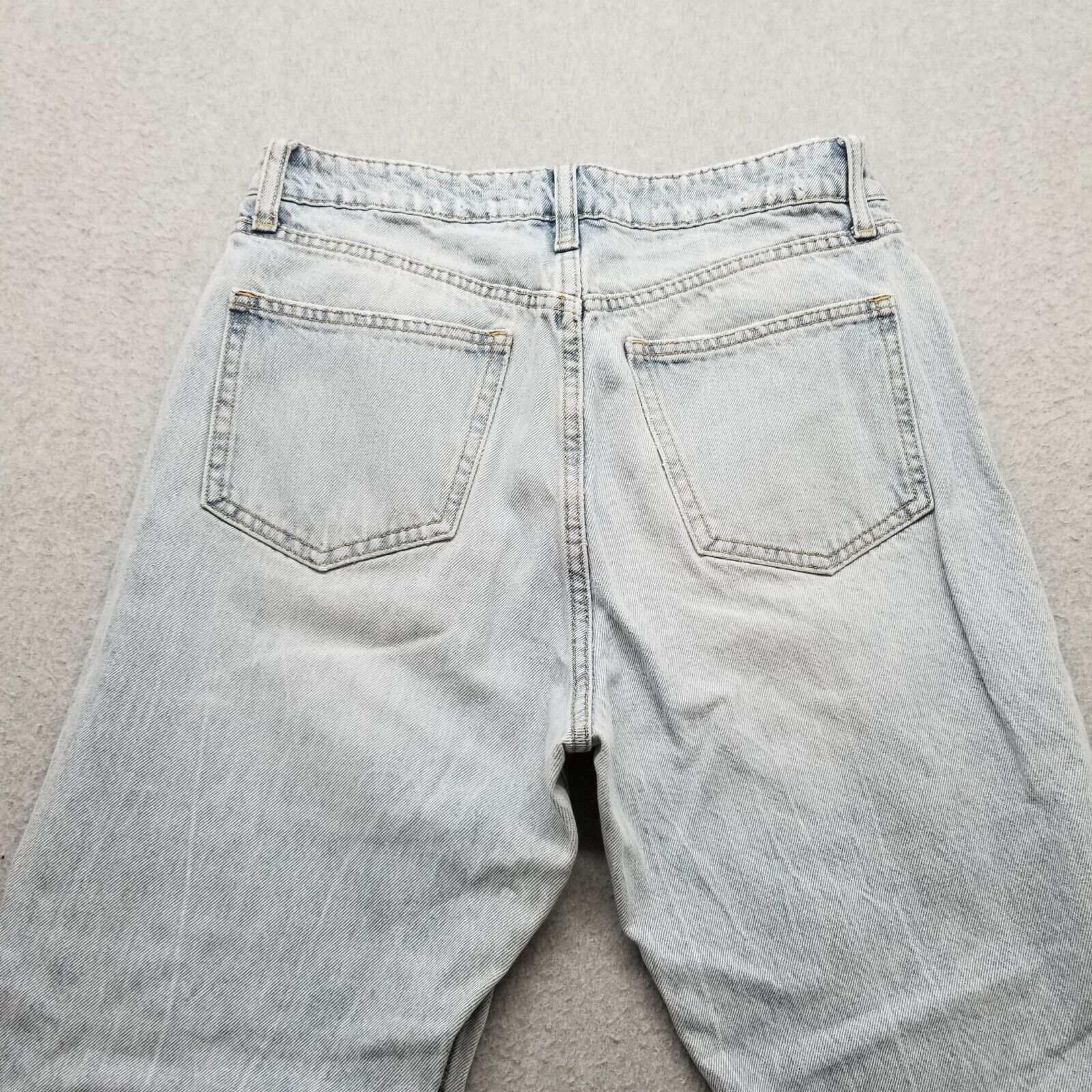 Zara Zara Jeans Womens 27x26 Blue Denim Tapered Distressed Size 27" / US 4 / IT 40 - 13 Thumbnail