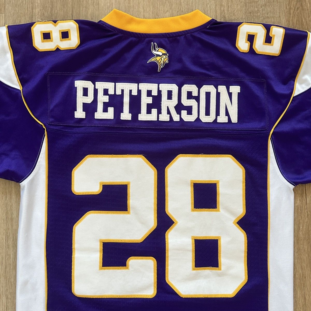 image of Vintage Adrian Peterson Vikings Stitch Jersey 28 Reebok S in Purple, Men's (Size Small)