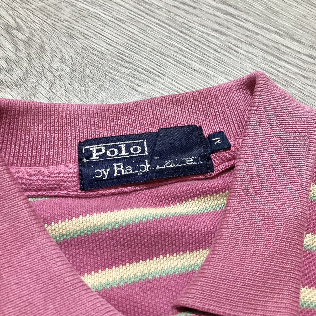 Polo Ralph Lauren Vintage Polo Ralph Lauren Striped Rugby Shirt Pink Size US M / EU 48-50 / 2 - 14 Thumbnail
