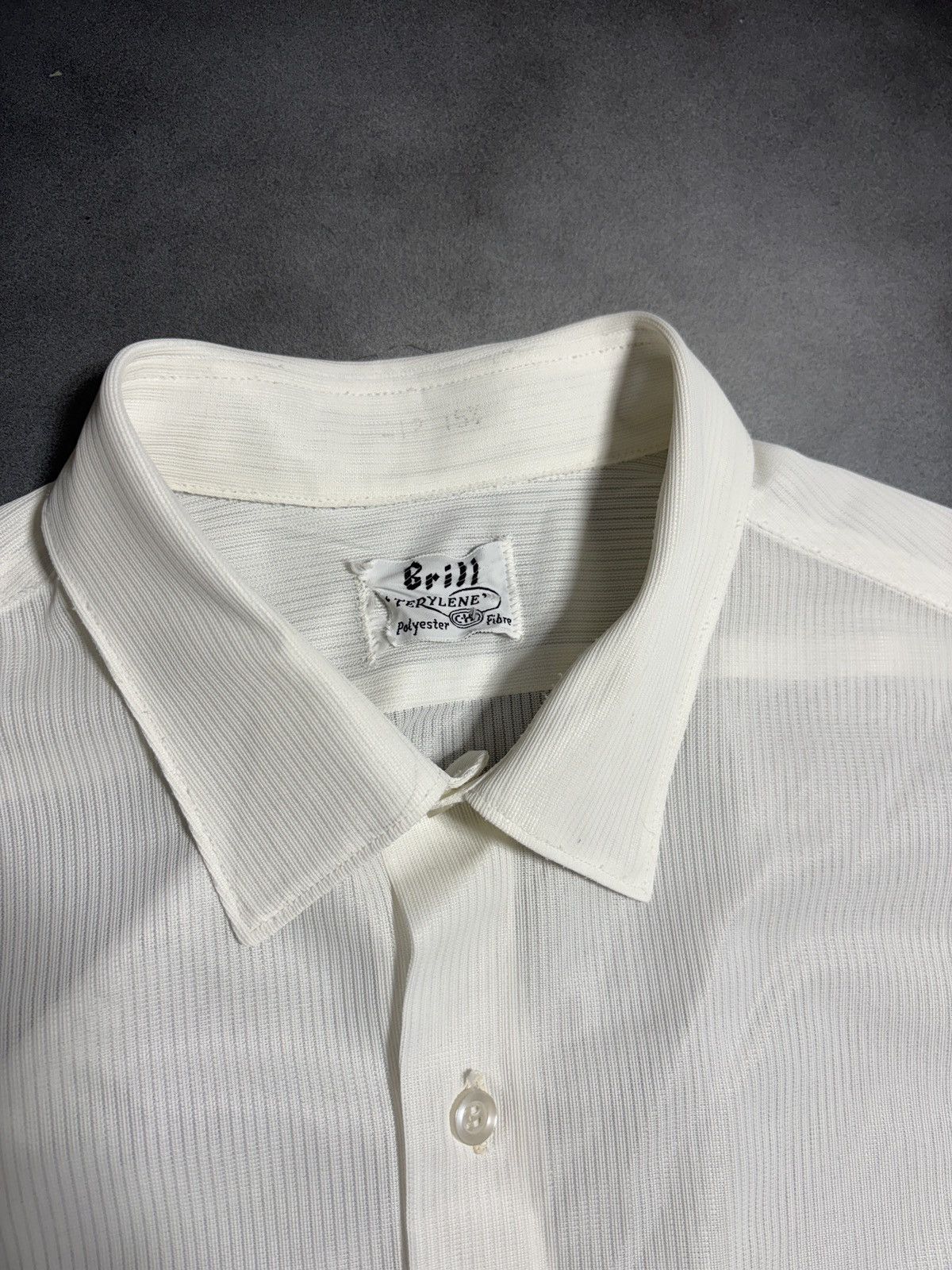 Vintage 1940s Sheer Shirt True Vintage Brill Terylene Shortsleeve Size US S / EU 44-46 / 1 - 4 Thumbnail