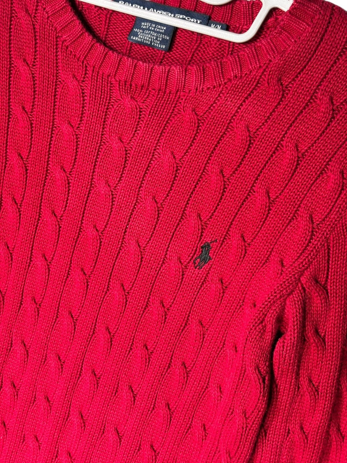 Vintage Polo Sport Cable Knit Sweater Size M / US 6-8 / IT 42-44 - 2 Thumbnail