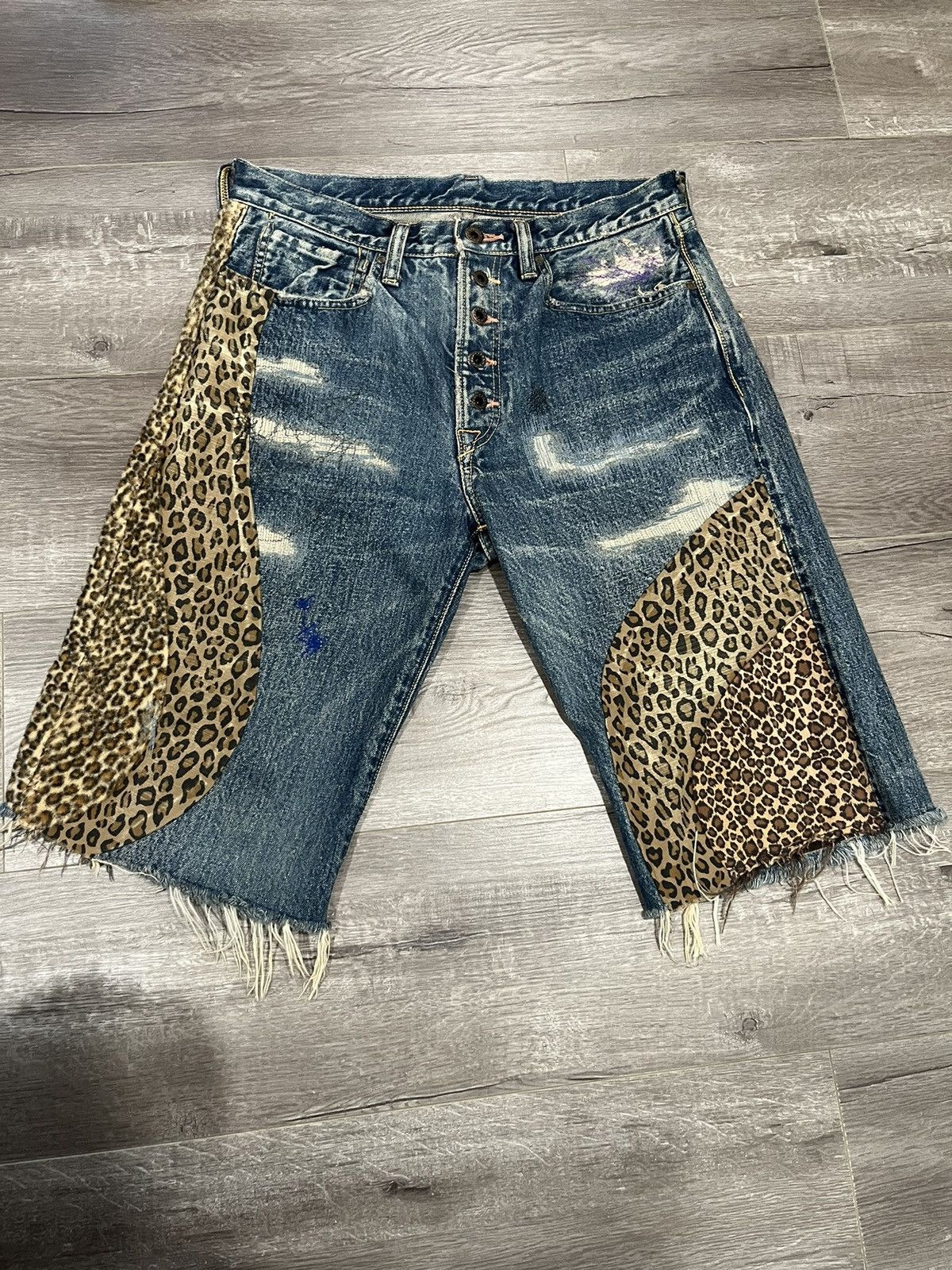 Kapital Kapital Leopard Print Denim shorts Size US 32 / EU 48 - 1 Thumbnail