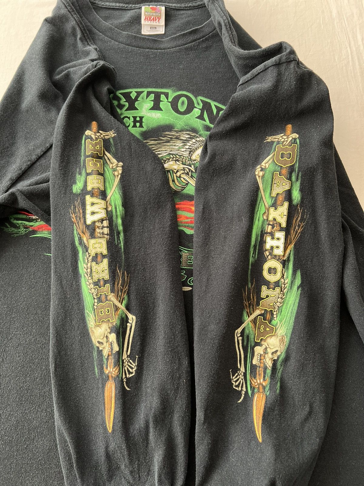 Vintage Vintage 2005 Bike Week Daytona Beach Skeleton Flame Fire Size US XXL / EU 58 / 5 - 10 Thumbnail