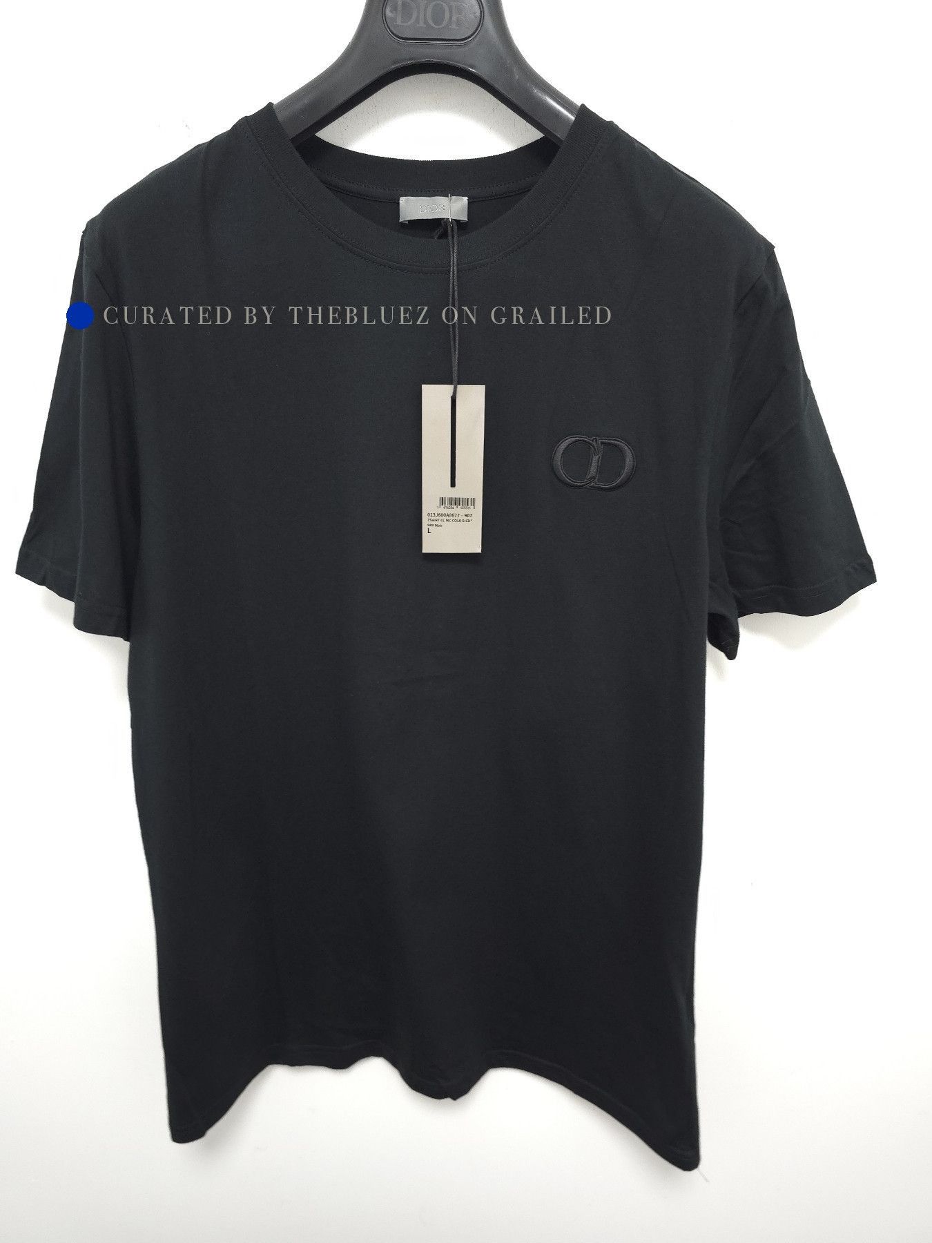 Christian Dior Monsieur × Dior Dior Bobby 1947 Embroidered Black T 