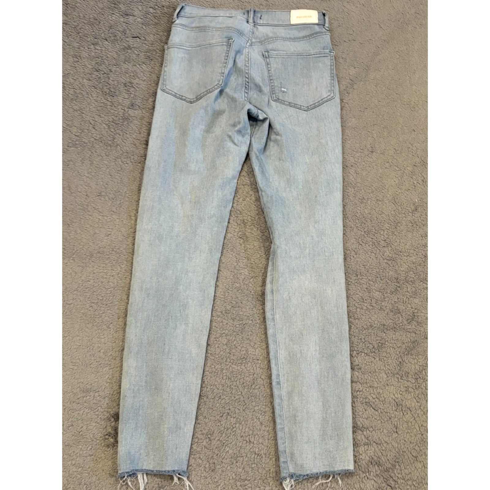 Express Express Jeans Womens 0R Skinny High Rise Distressed Light Wash Blue Denim Pants Size 25" / US 0 / IT 36 - 7 Thumbnail