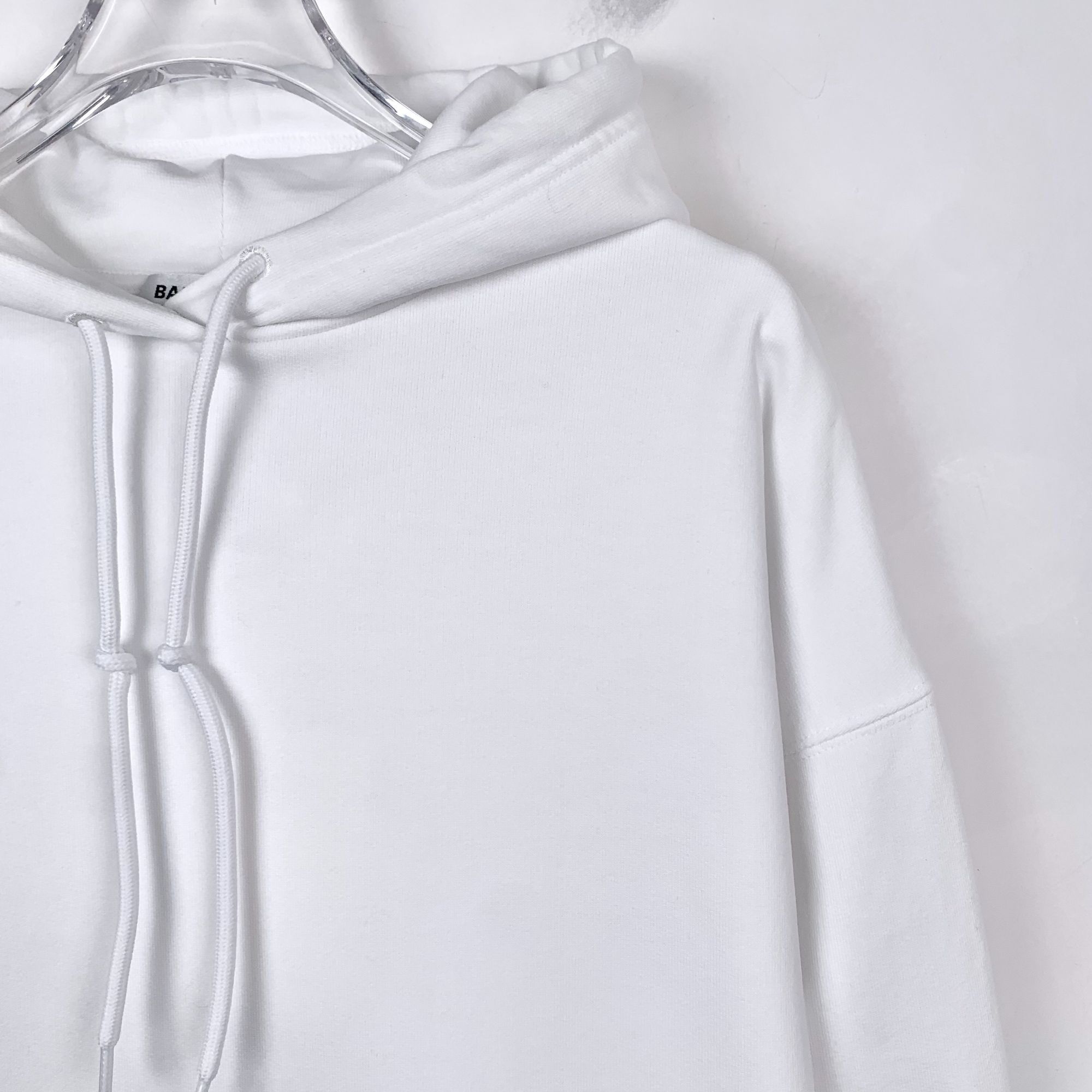 Balenciaga Balenciaga White Logo Cotton Hoodie (Size M) Size M / US 6-8 / IT 42-44 - 7 Thumbnail