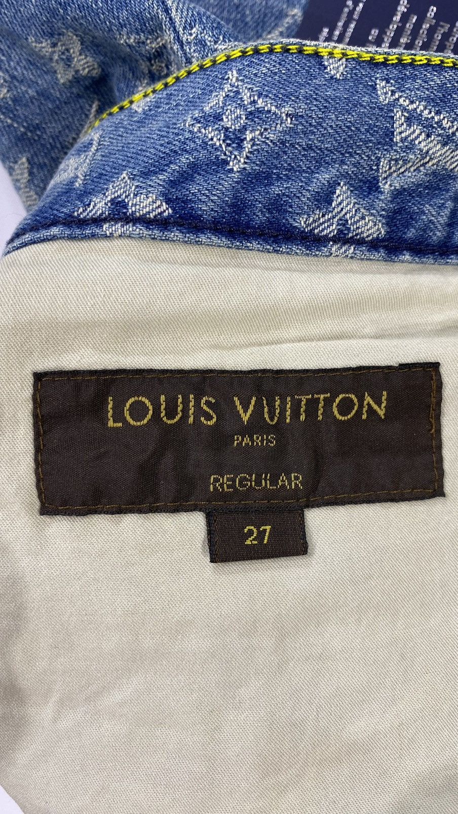 Louis Vuitton × Supreme Louis Vuitton X SUPREME Denim Jeans 27 blue monogram Size US 27 - 9 Thumbnail