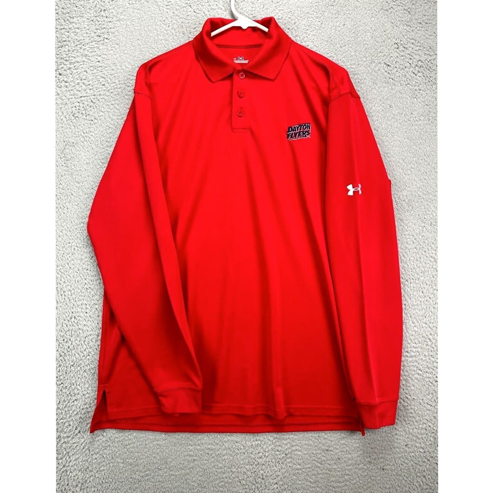 Under Armour Dayton Flyers Polo Shirt Under Armour Mens Medium Red Long Sleeve Athletic Size US M / EU 48-50 / 2 - 4 Thumbnail
