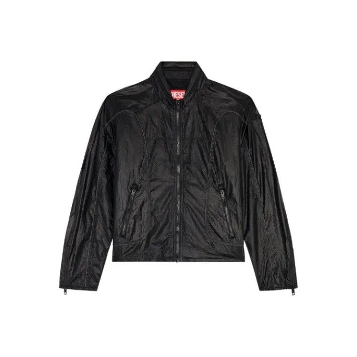 Diesel Diesel Black Zip-Up Jacket for Men 0079 Size US L / EU 52-54 / 3 - 1 Thumbnail